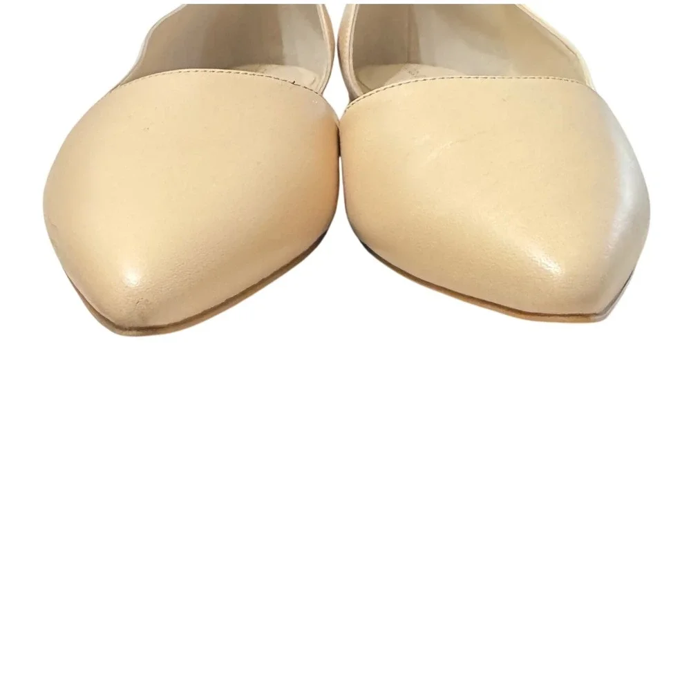 Cole Haan Bambra Skimmer II Nude Leather Pointed Toe Flats‎ Size 8.5